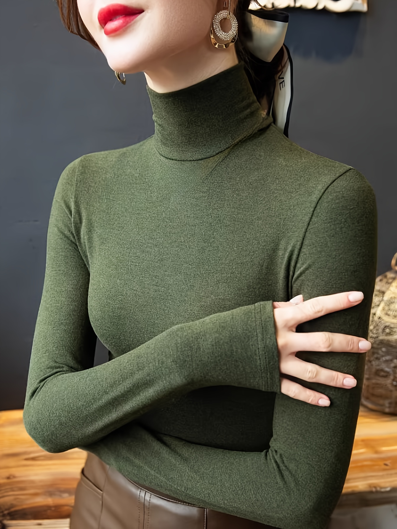 Shop Fashion Warm Clothing Womens Turtle Neck Thermal Inner Wear