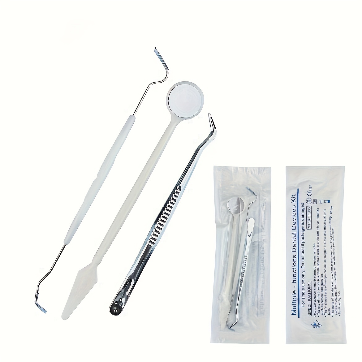 Scaler faucille Miroir dentaire Outil préparé Dentiste Kit de soins  dentaires