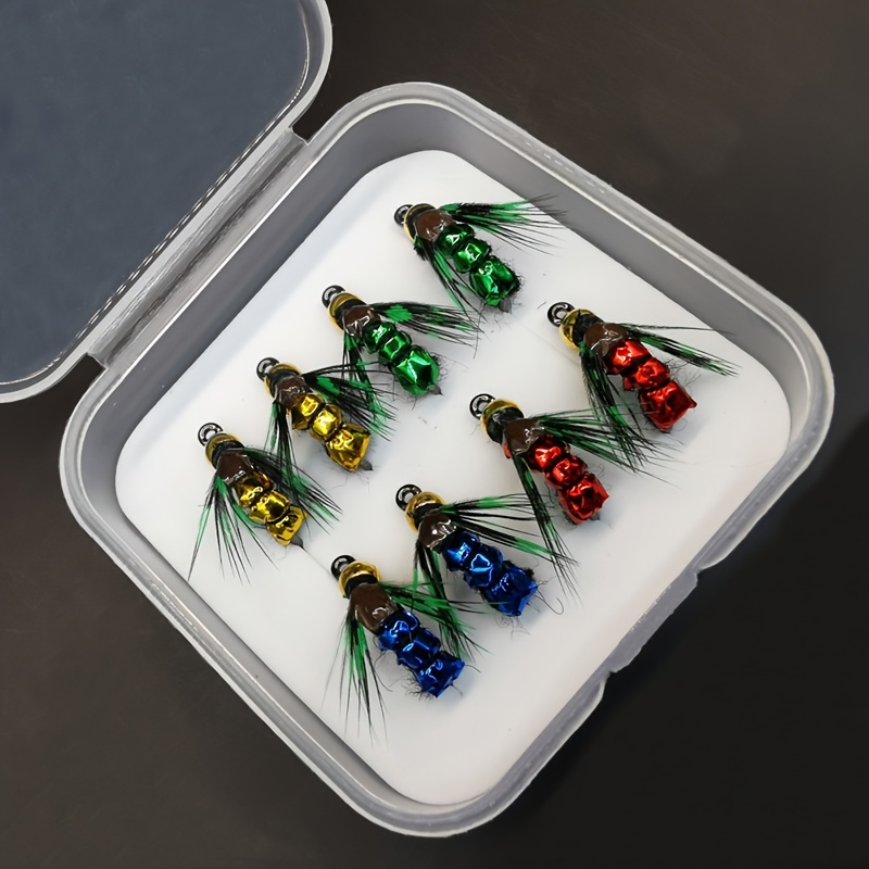 4pcs/8pcs Fly Fishing * Fast Sinking Artificial Bait, Nymph Bug Insect Bait  For Trout Fishing, Insect Fishing Lure, Micro Fishing Accessories