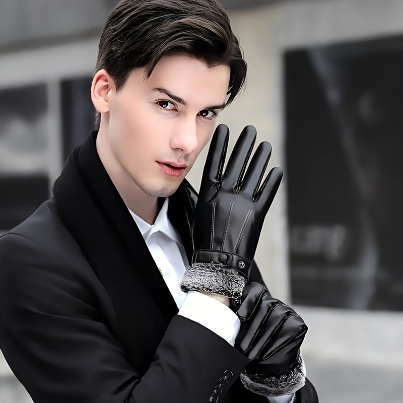 1 Par De Guantes De Invierno Para Hombre Guantes Para - Temu