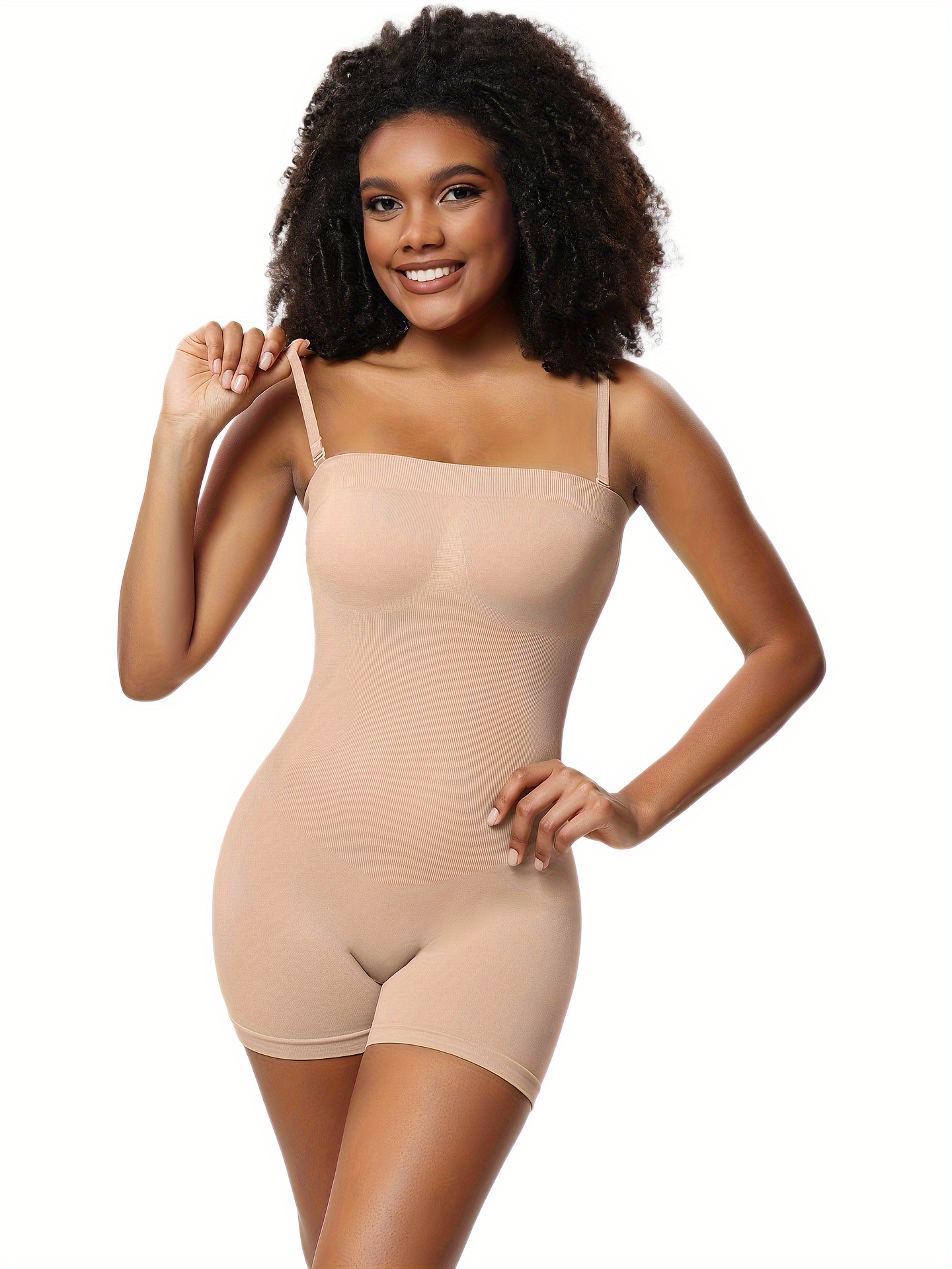 Shapewear Bodysuit for Women Tummy Control Body Shaper Seamless Shapewear  Cupped with Removable Straps