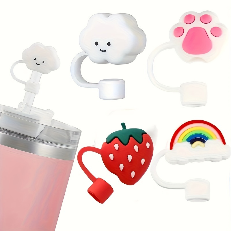 Bpa-free Soft Silicone Straw Covers For Stanley Tumblers - Cartoon Design  For Protection And Comfortable Drinking Experience - Temu