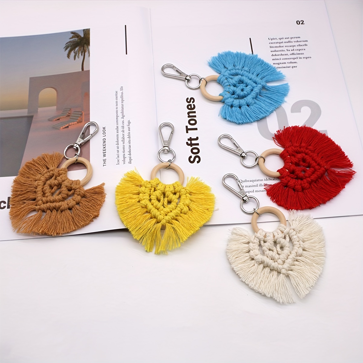 Cute on sale tassel keychain