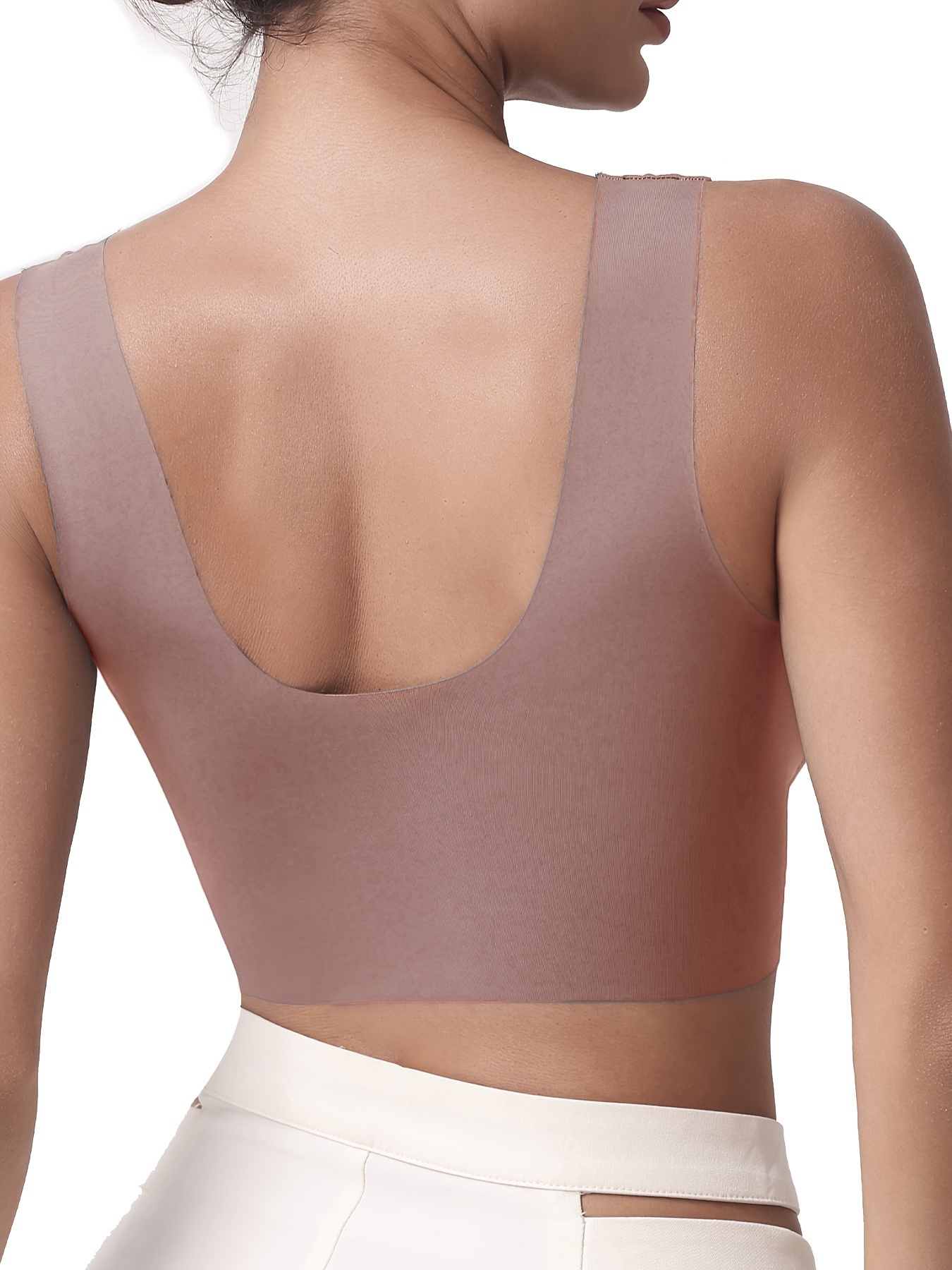 Womens Cotton Bras No Underwire Full Coverage Sexy Cut Out Running Workout  Yoga Crop Top Comfy Plus Size Activewear, A01_beige, Medium : :  Clothing, Shoes & Accessories