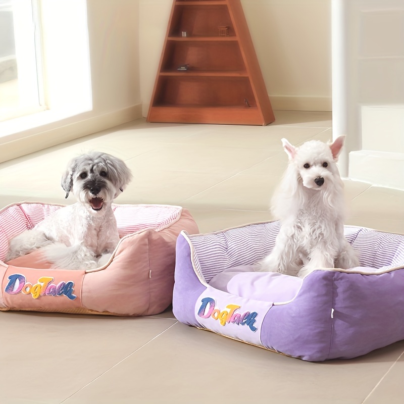 RSUNG Tapis de lit pour chien en velours corail doux pour animal de  compagnie - Tapis de sol chaud et antidérapant pour salon, chambre à  coucher (rond, 140 cm, rose) : : Animalerie