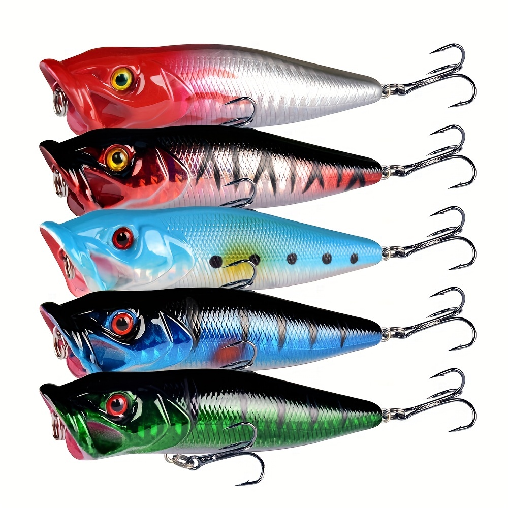 Buy Top Water Popper Fishing Lures Saltwater, Pack of 6 Large