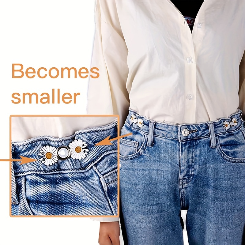 4 set perla jeans bottone regolabile fibbia in vita estensore pulsante  staccabile jeans bottone senza cucire