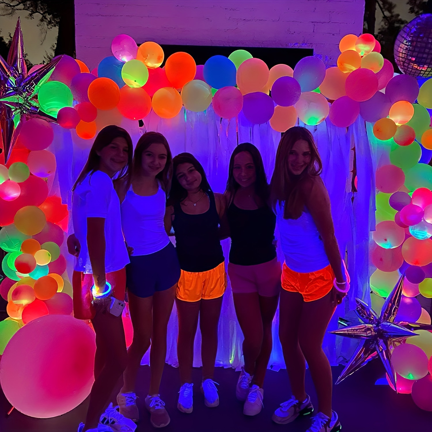 20 globos de luz LED, colores mezclados, parpadeantes, duran 24 horas que  brillan en la oscuridad para cumpleaños, suministros de fiesta, boda