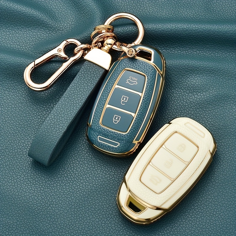 Für Hyundai i30 ix35 Kona Encino Solaris Azera Grandeur Ig Accent Santa Fe  Palisade TPU Auto Schlüsselanhänger Fall Schlüsselanhänger Abdeckung