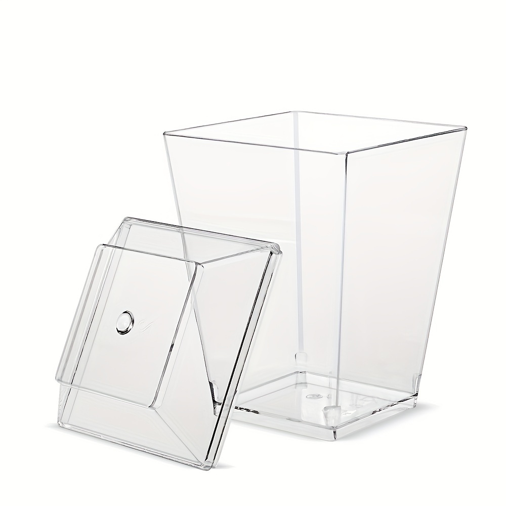 Plastic Cup - Clear Small Square Cups