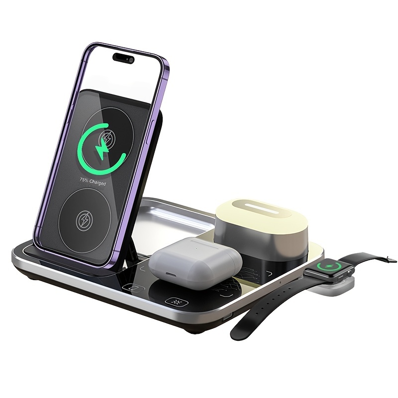 Chargeur sans fil 4 en 1 pour station de charge Apple pour iPhone