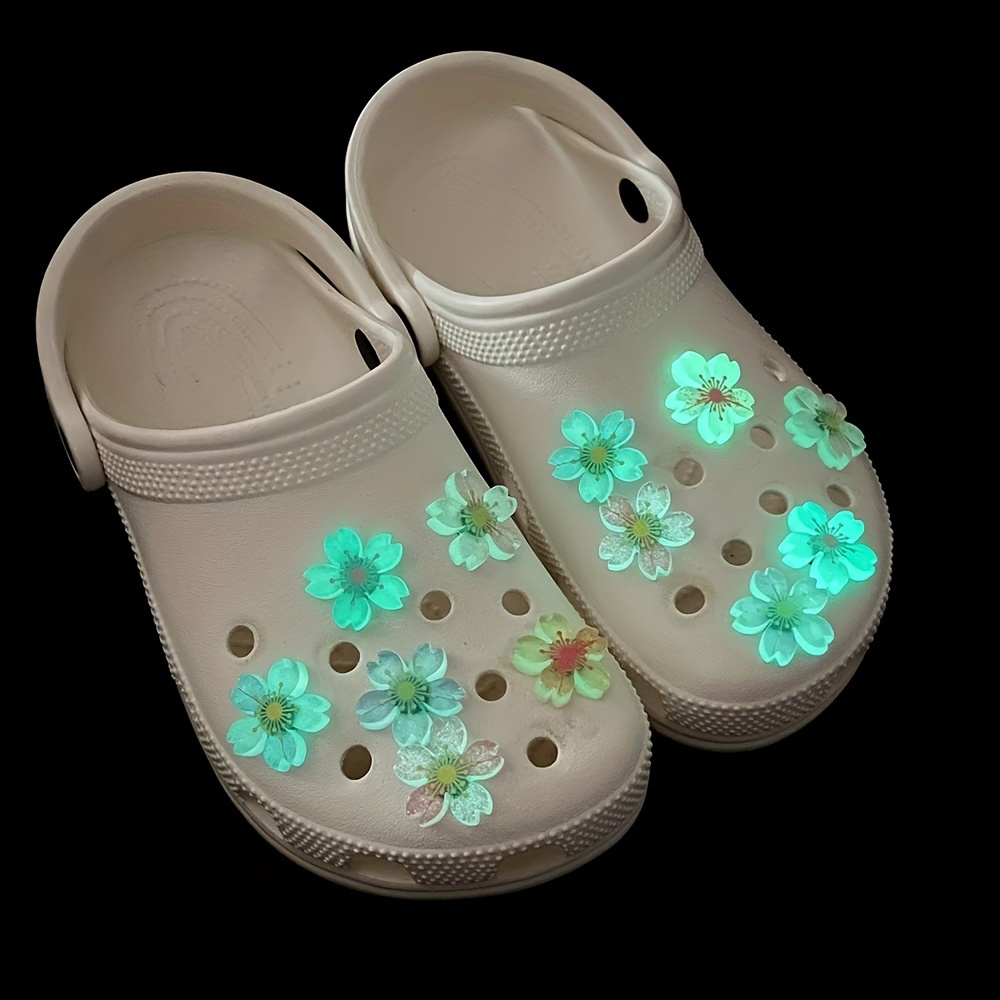 Luminous Sakura Cherry Flower Shoe Charms For - Temu