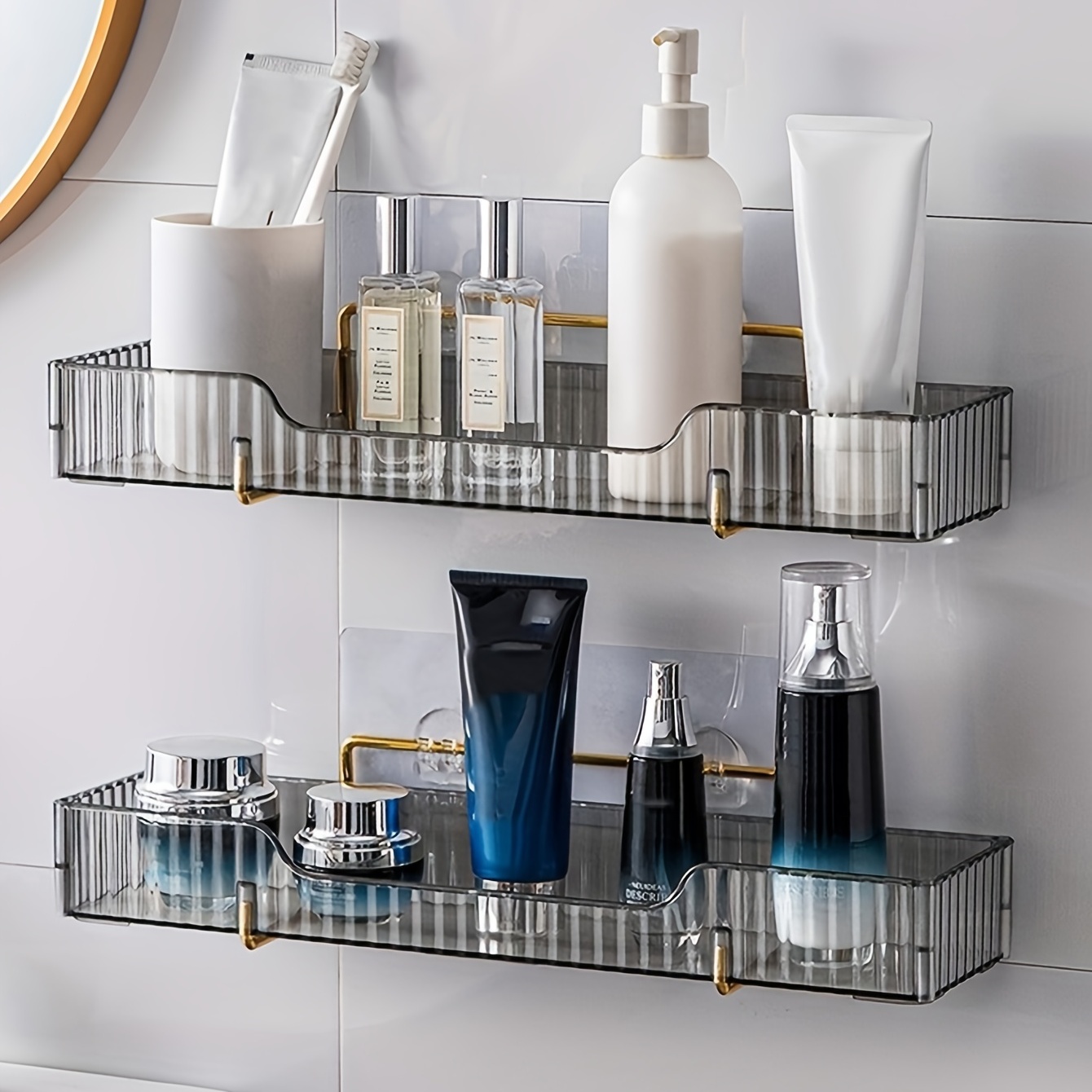 INS Bathroom Shelves Organzier Wall Shower Shelf Punch-free