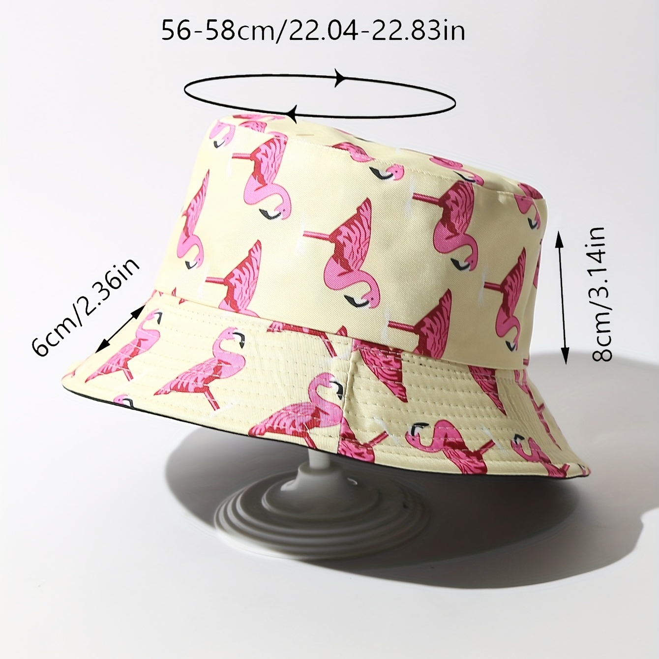 1pc Trendy Versatile Sunshade Bucket Hat With Flamingo Embroidery Double  Sided Sun Hat For Men Women Daily Shopping Party, Today's Best Daily Deals