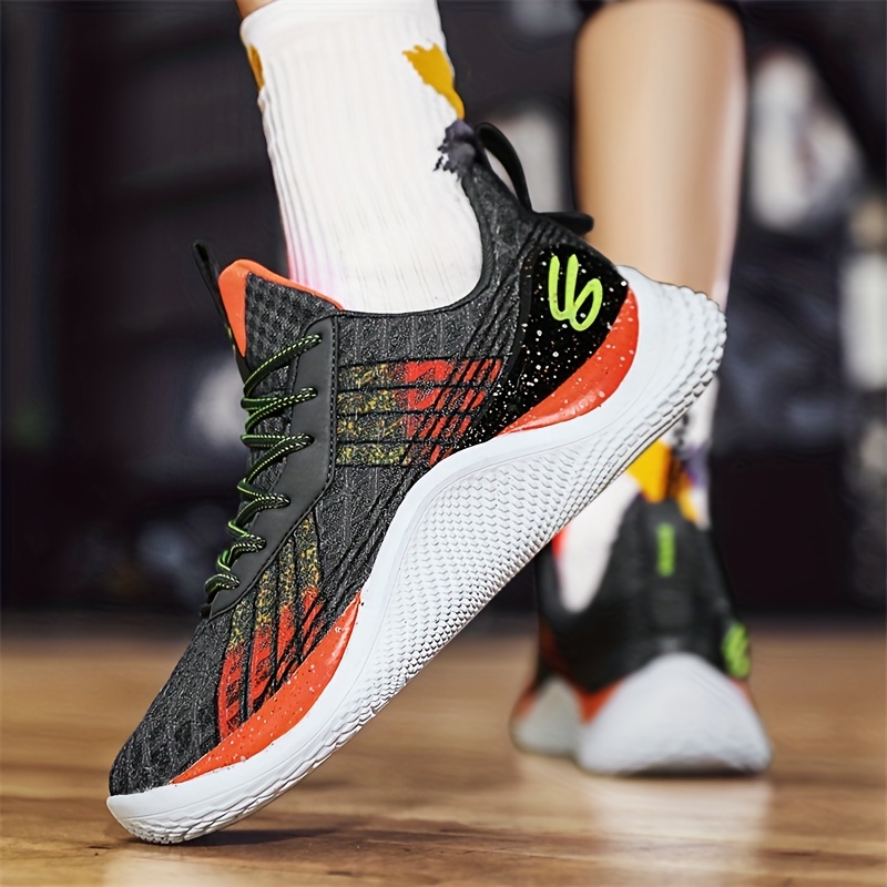 Unisex Outdoor Basketball Shoes Lace Up Shock Absorption Athletic