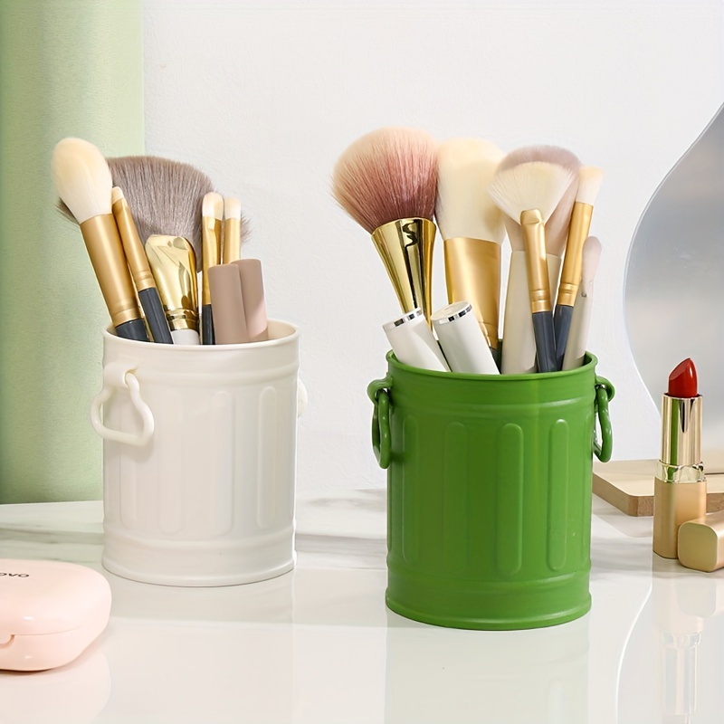 Desktop Storage Box Makeup Brush Organizer Bucket Bathroom - Temu