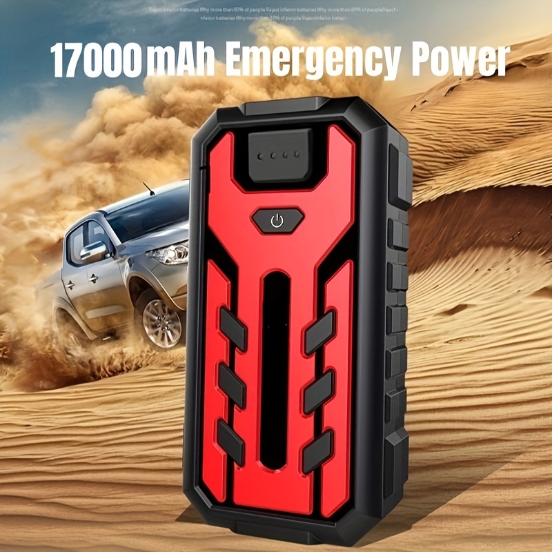 1pc 12v Car Jump Starter Battery Power Bank For 8000mah Portable Emergency  Booster Vehicle Emergency Starting Power Air Pump Black - Automotive - Temu