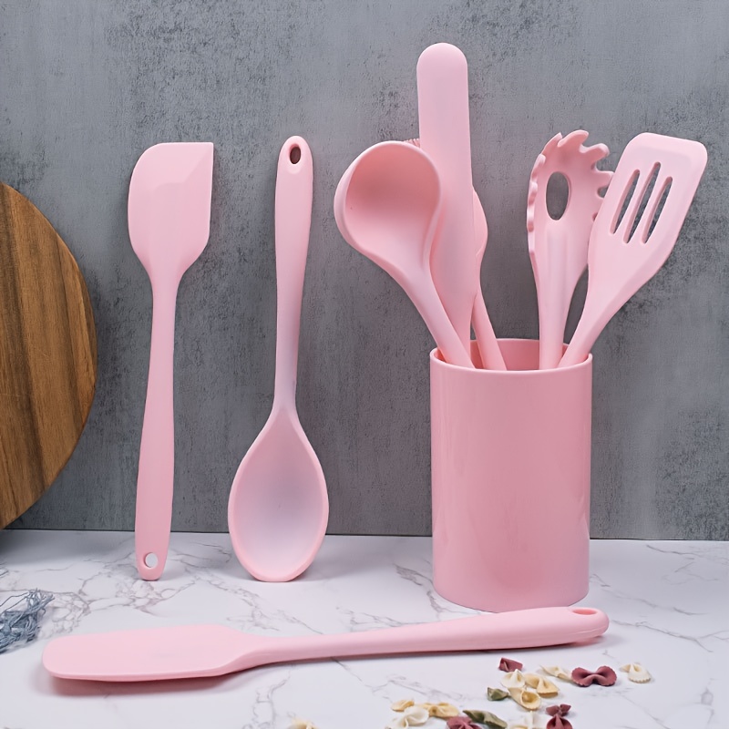 1PC Pink Kitchen Utensil Silicone Cookware Non-Stick Spatula Oil