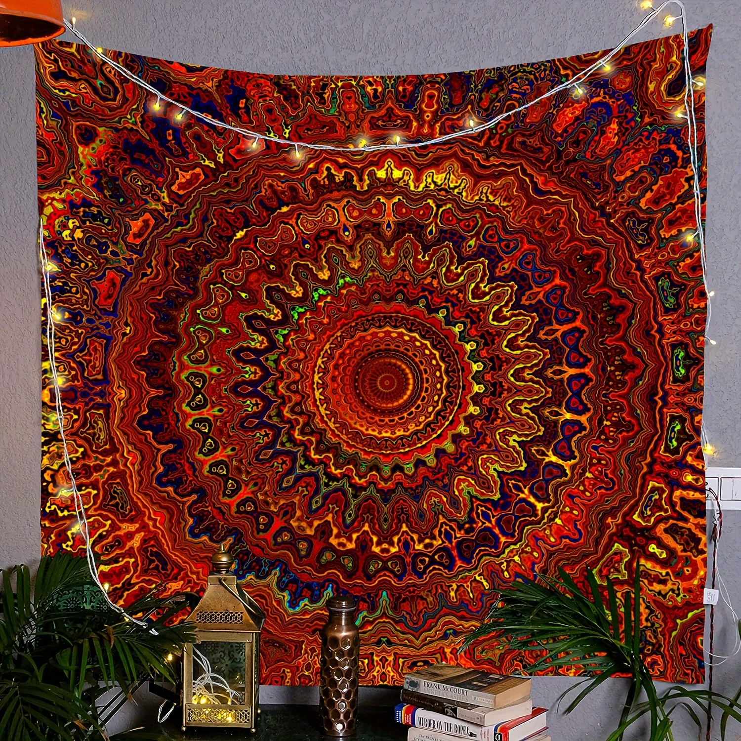 Mandala Patterned Tapestry Wall Hanging Tapestry For Living - Temu