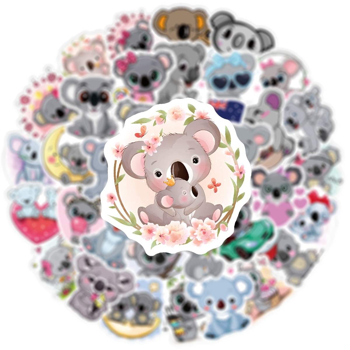 Rainbow Koala Sticker, Wildlife Sticker, Waterproof Sticker