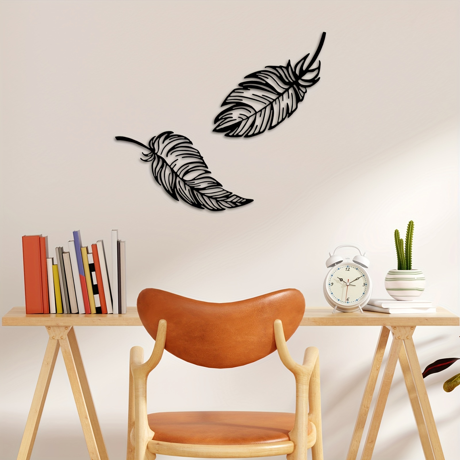 Feathers Wall Vinyl Decals Sticker Shapes Modern Nursery Wall Art