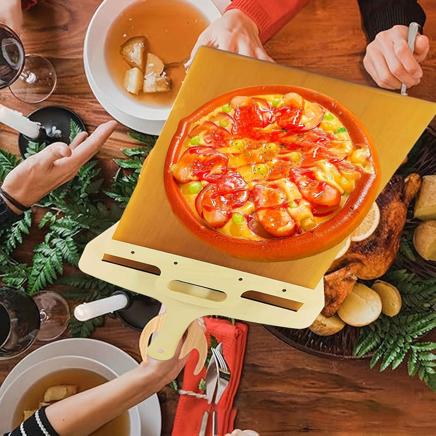 1pc Sliding Pizza Peel Pala Pizza Scorrevole The Pizza Peel That Transfers  Pizza Perfectly Non Stick Pizza Peel Shovel With Handle Dishwasher Safe Pizza  Peel Accessory For Pizza Ovens Kitchen Accessaries 