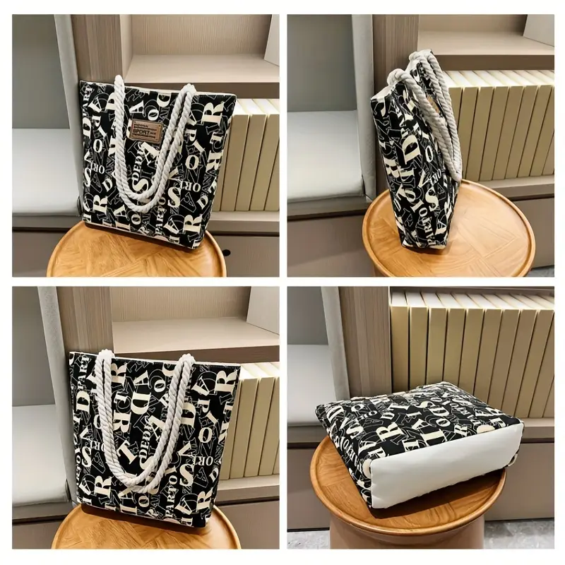 vintage bucket bag fashionable single shoulder bag versatile simple floral shopping tote details 10