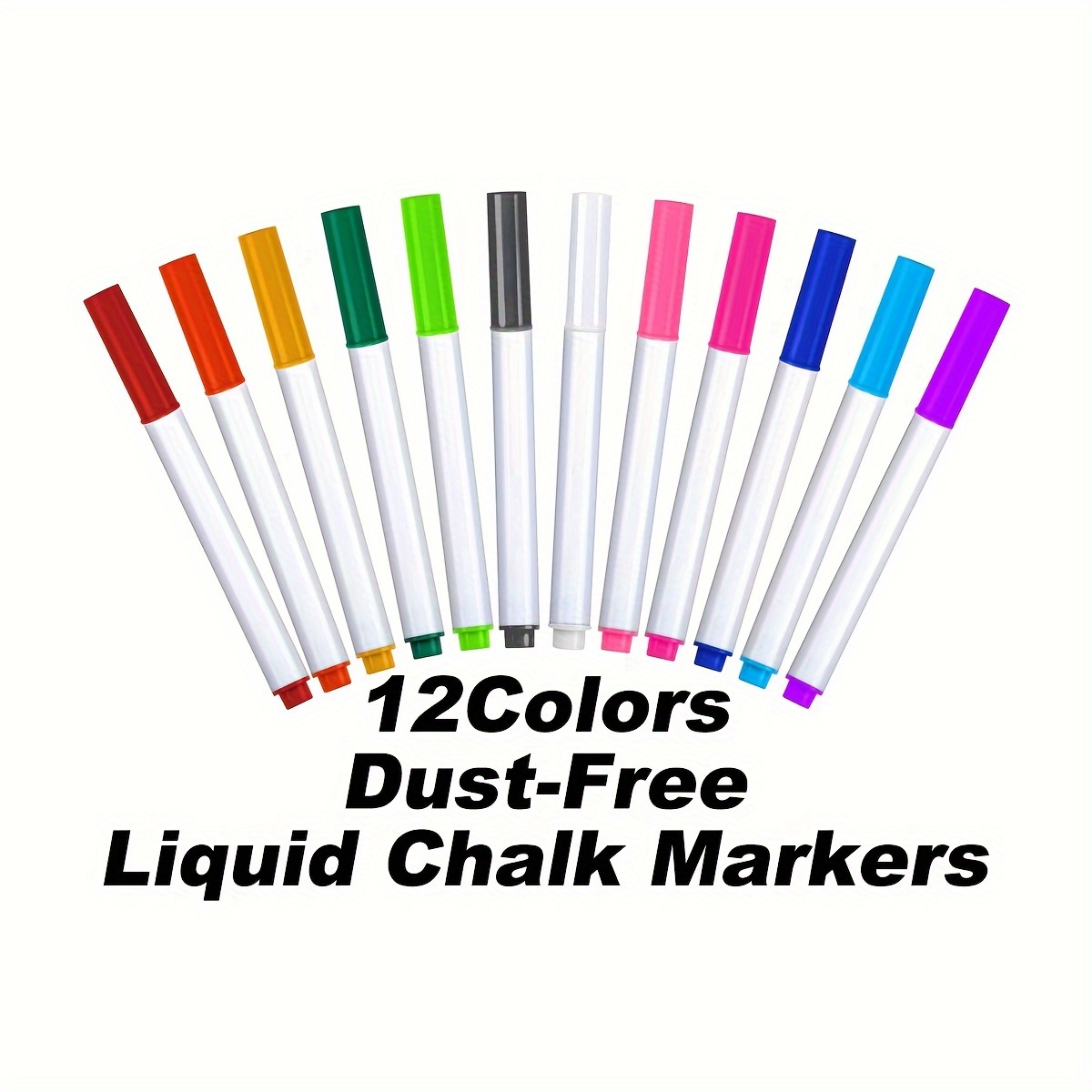 12/24 Colors Dust free Water soluble Chalk Erasable Chalk - Temu
