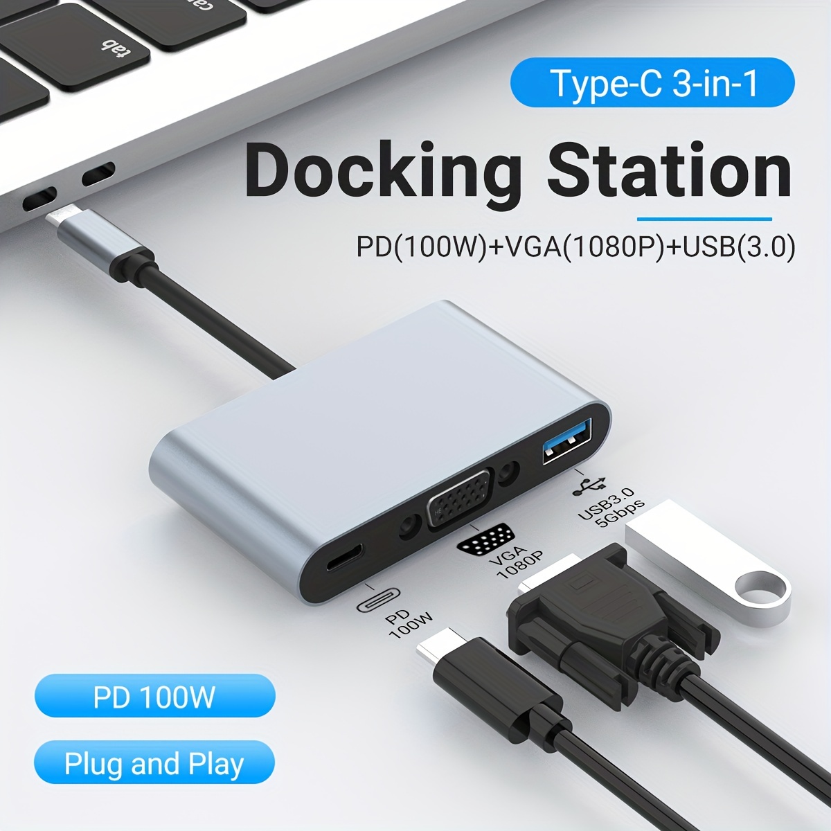 Adaptador Gráfico USB-C a HDMI 4K30Hz - Conversor de Vídeo USB 3.1 Tipo C a  HDMI - Compatible Thunderbolt 3 - Dongle