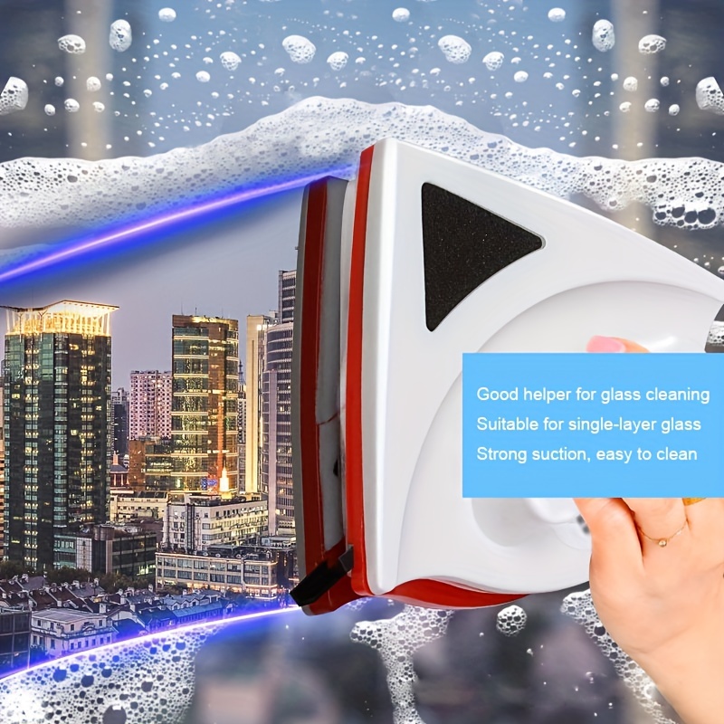  Limpiador magnético de doble cara, limpiaparabrisas magnético  ajustable de doble ventana, cepillo de lavado, cepillo de limpieza,  herramientas para limpiaparabrisas de alta altura y ventanas acristaladas  de automóvil, grosor de 4