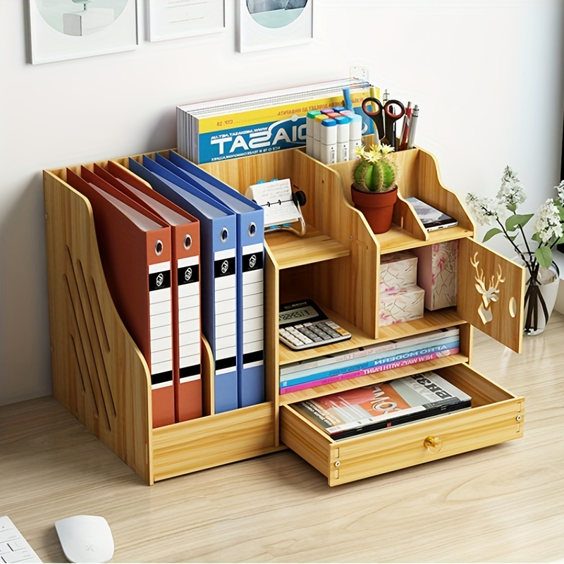 Home Office Desk Organizer With Storage Drawers Diy Manual - Temu