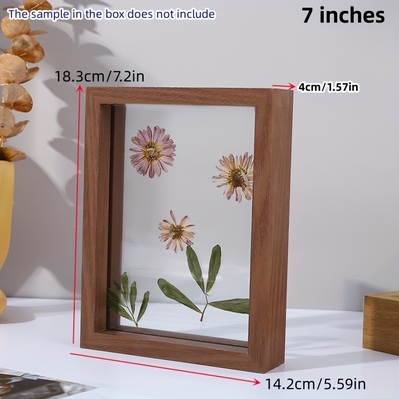 Double Sided Glass Plant Specimen Frame for Pressed Flowers Dried Leaf  Display