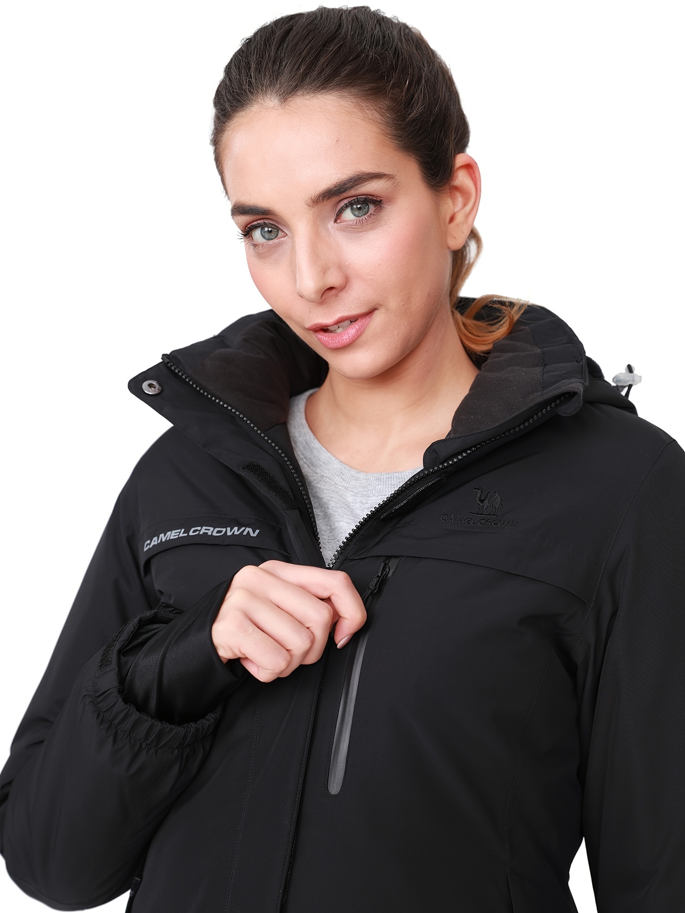  CAMEL CROWN Women's Warm Winter Ski Jackets Waterproof Snow Coat  with Hood Mountain Windproof Rain Jacket : Clothing, Shoes & Jewelry