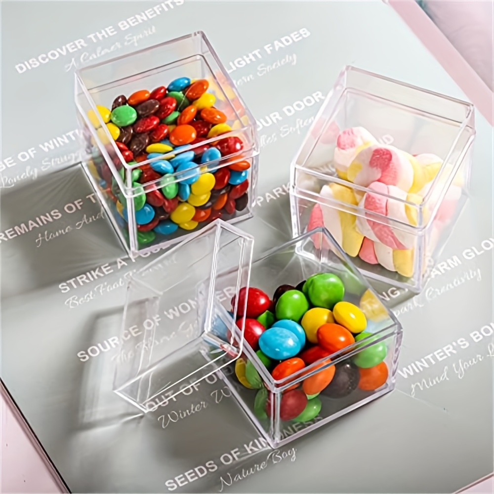 2 1/2 x 2 1/2 x 3 5/8, Crystal Clear Box, Candies, Gifts [PLB140]