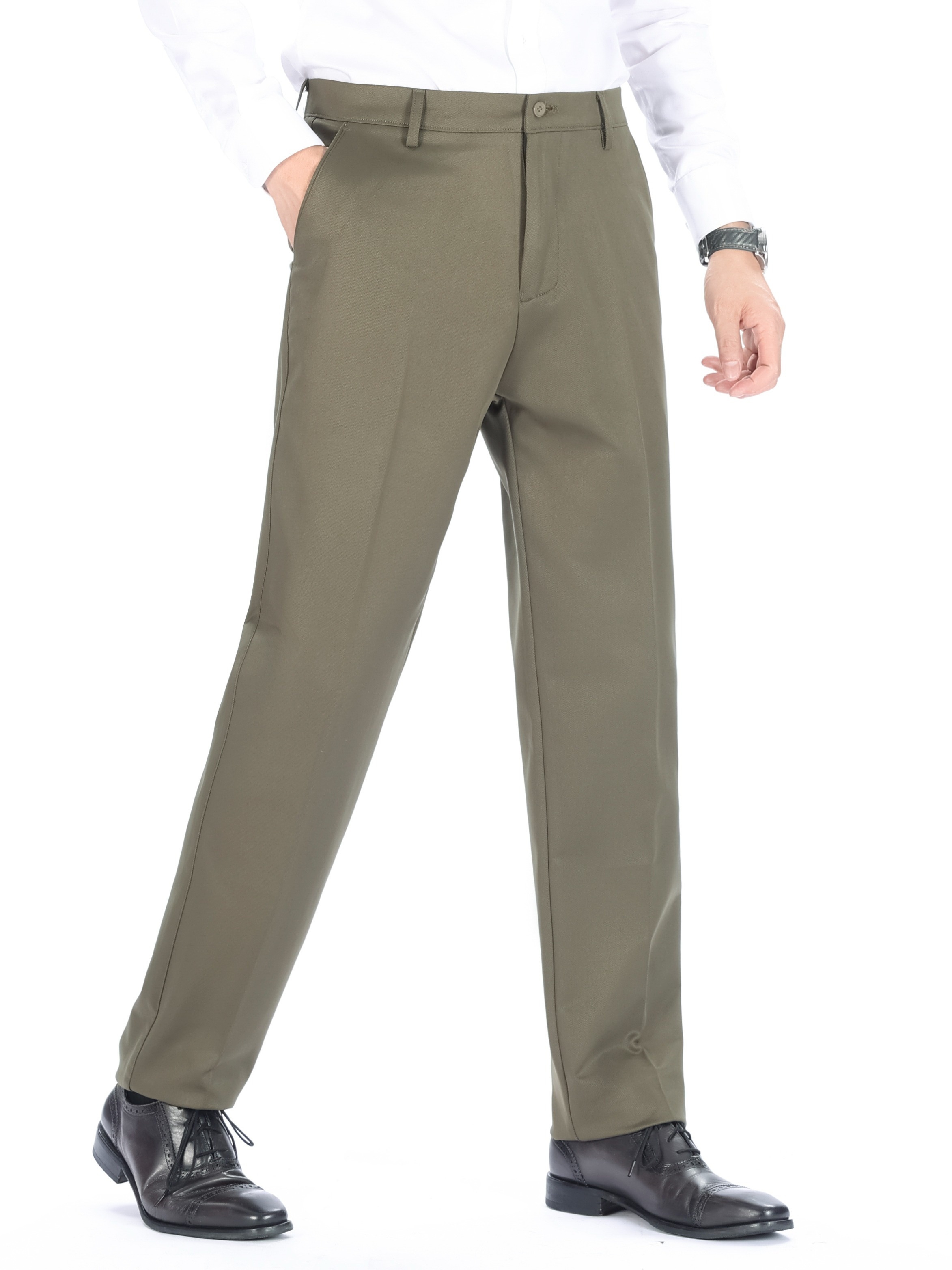 Clásico Diseño Pantalones De Vestir, Pantalones De Vestir Formales De Color  Sólido Para Hombres Para Negocios De Primavera Verano Fiesta De Bodas