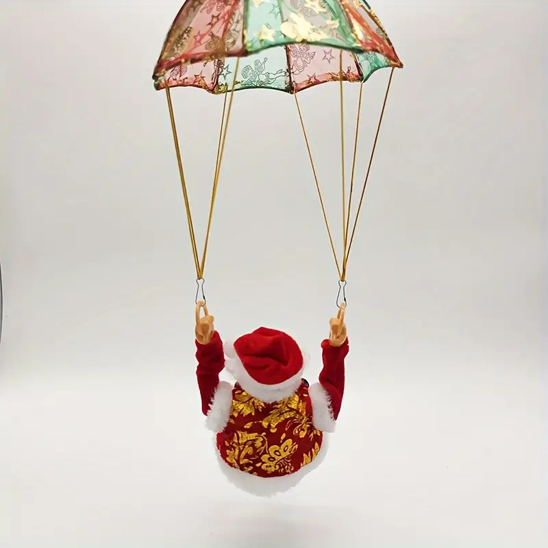 electric parachute santa toy doll christmas ornaments christmas decorations crafts details 2