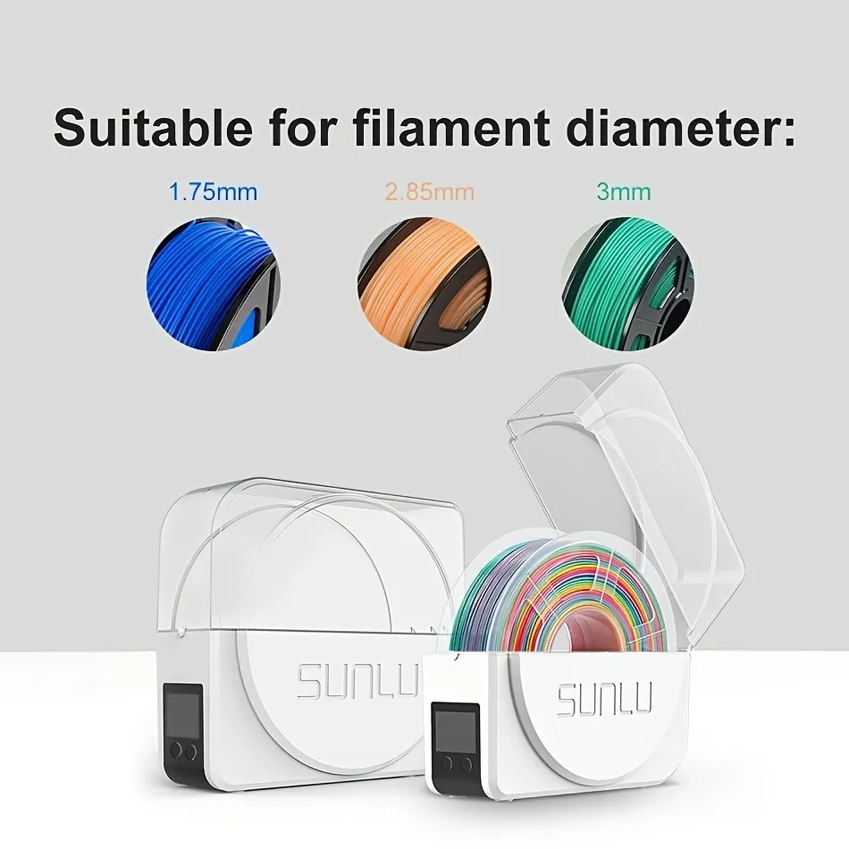 SUNLU フィラメント ドライヤー ボックス ファン付き 3D プリンター フィラメント用、3D プリント中にフィラメントを乾燥に保つ、S1  Plus、ホワイト Temu Japan