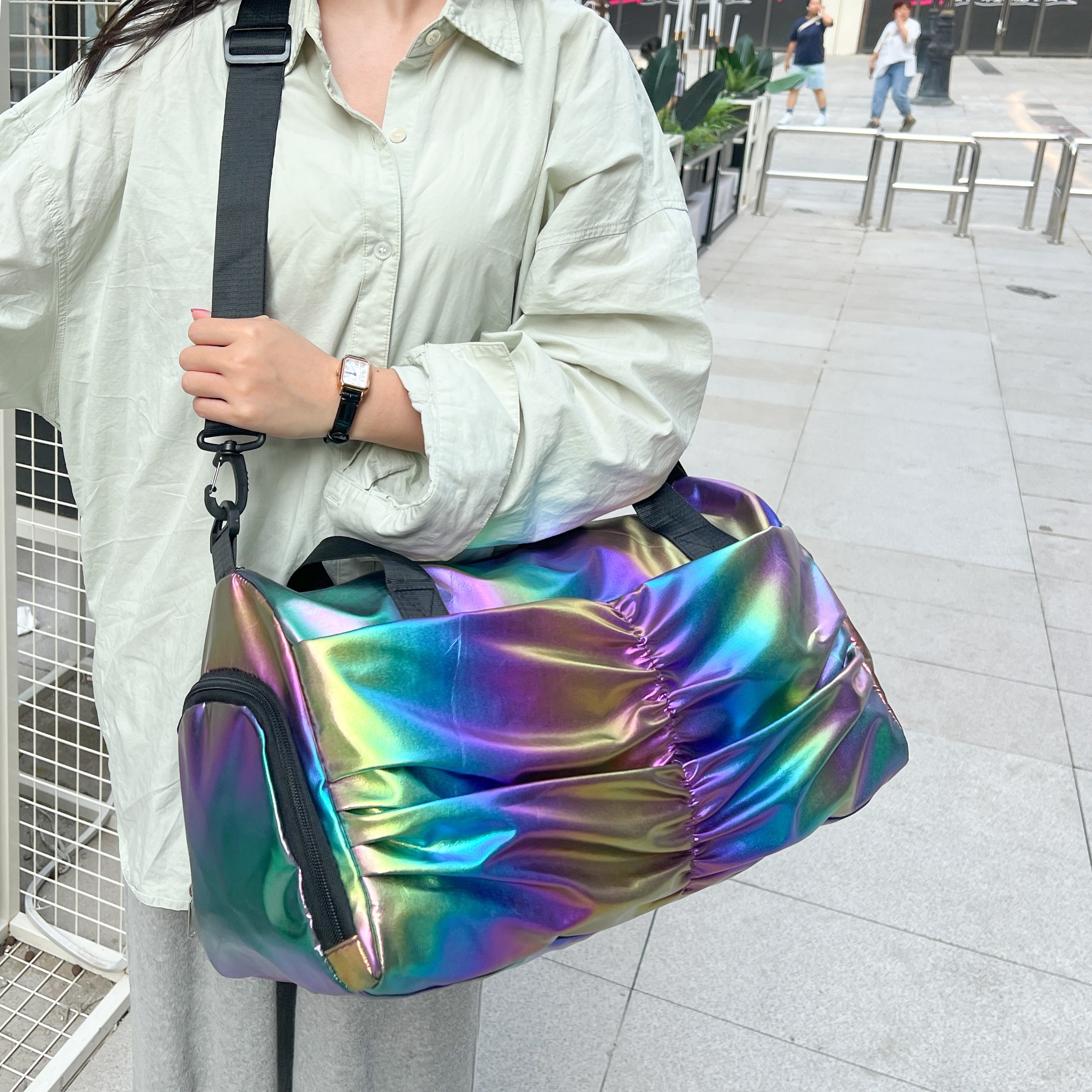 Iridescent on sale weekender bag