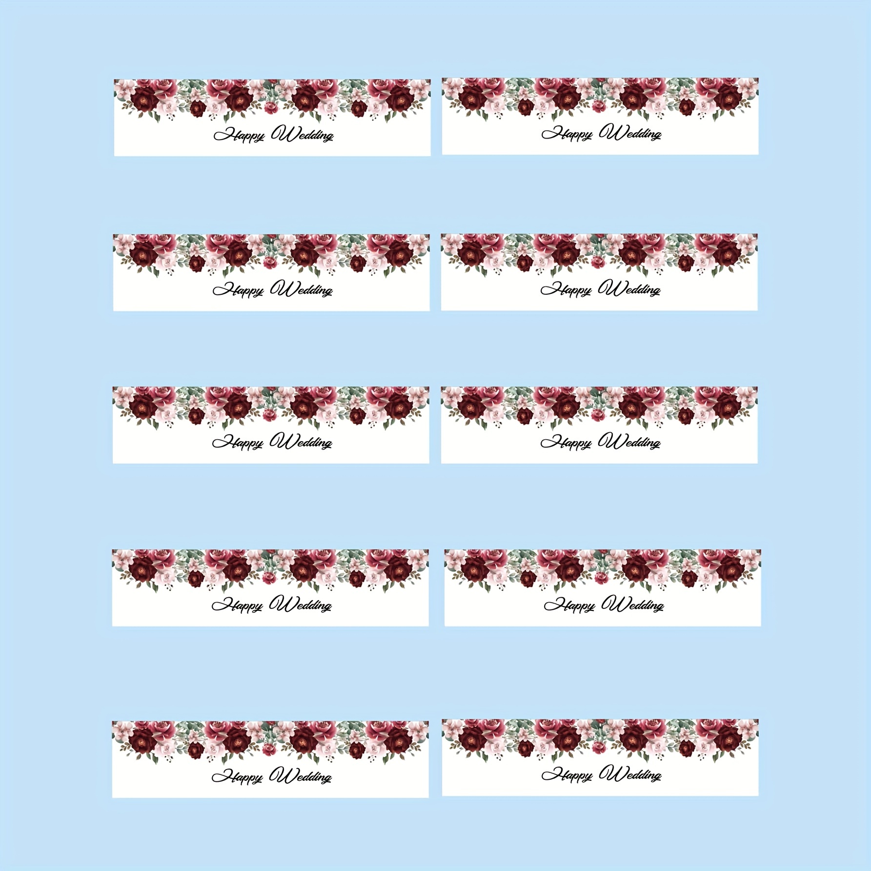 Elegant Wedding Water Bottle Sticker Set