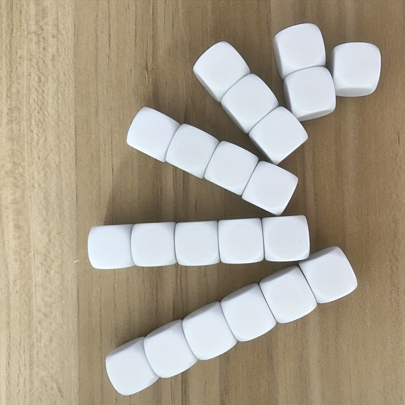 Smooth White Dice For Interest Teaching Table Gaming Dice - Temu
