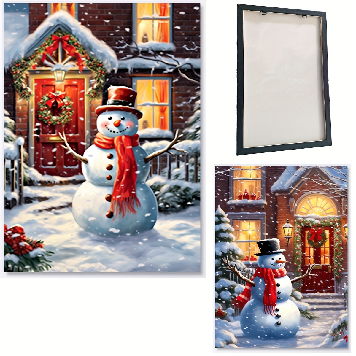 Canvas Poster Printed Painting Rustic Christmas Art - Temu