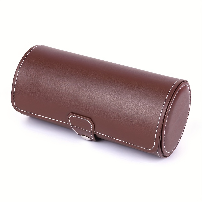 PU Leather Round Jewelry Storage Box