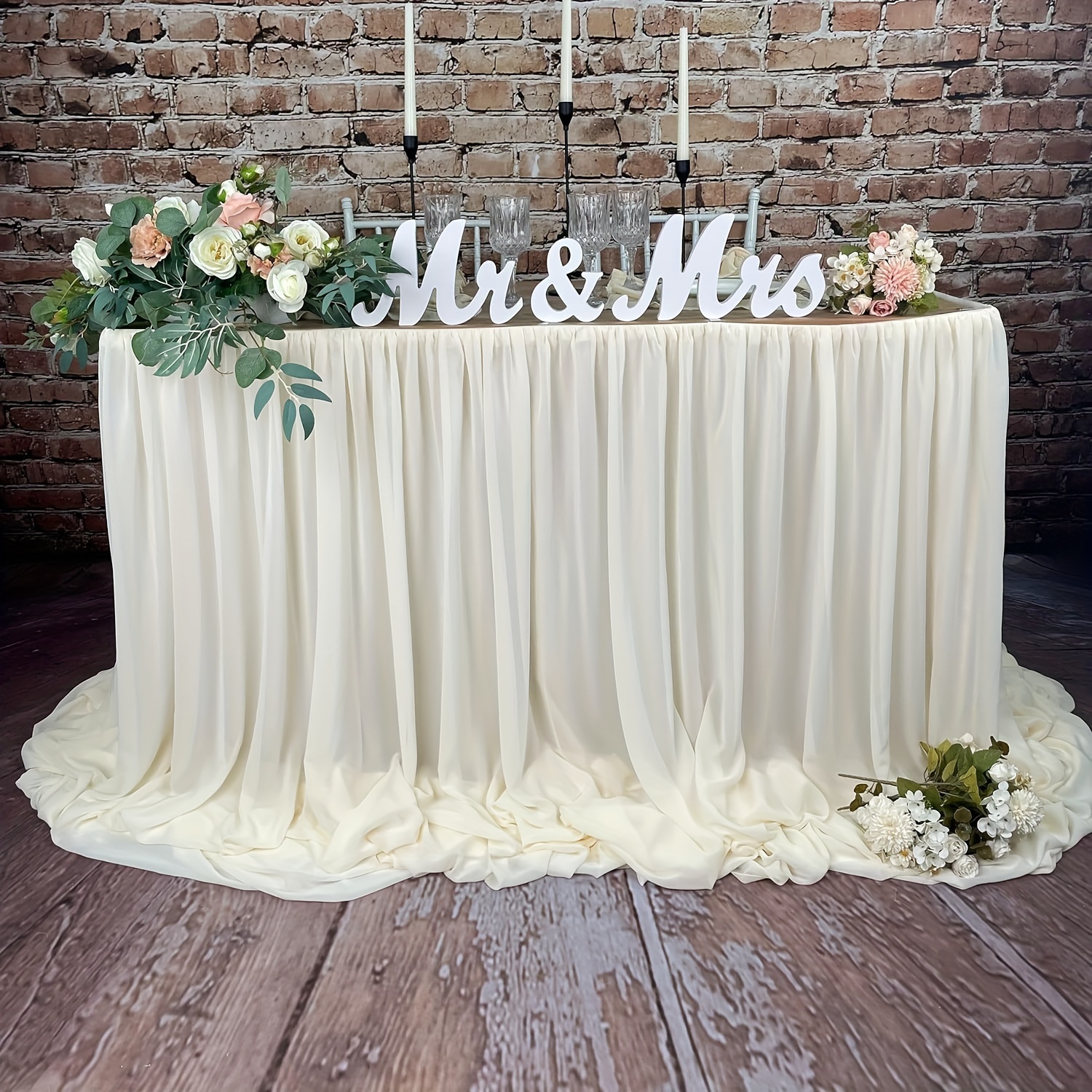 Chiffon table skirt best sale