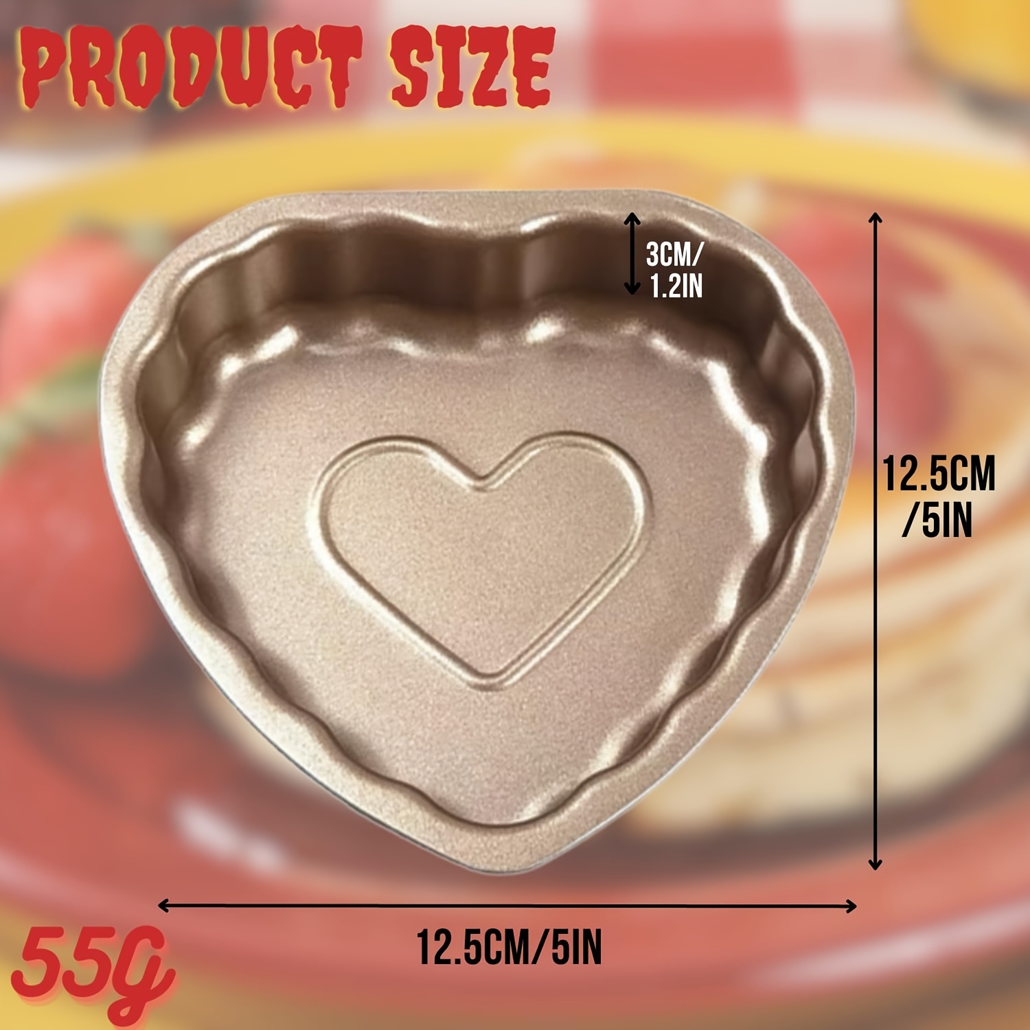 Mini Heart Cake Pan Mold, Cake Tin With Non-stick Coating, Baking Mold For Christmas  Cake Chocolate Fudge Candy And More - Temu