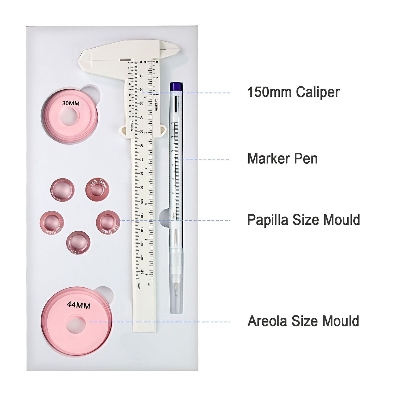 1set 3d Areola Tattoo Measurements Set For 3d Nipple Areola Tattoo Training  Scale Areola Ruler For Permanent Makeup Tattoo Academy Tattoo Supplies -  Health & Household - Temu