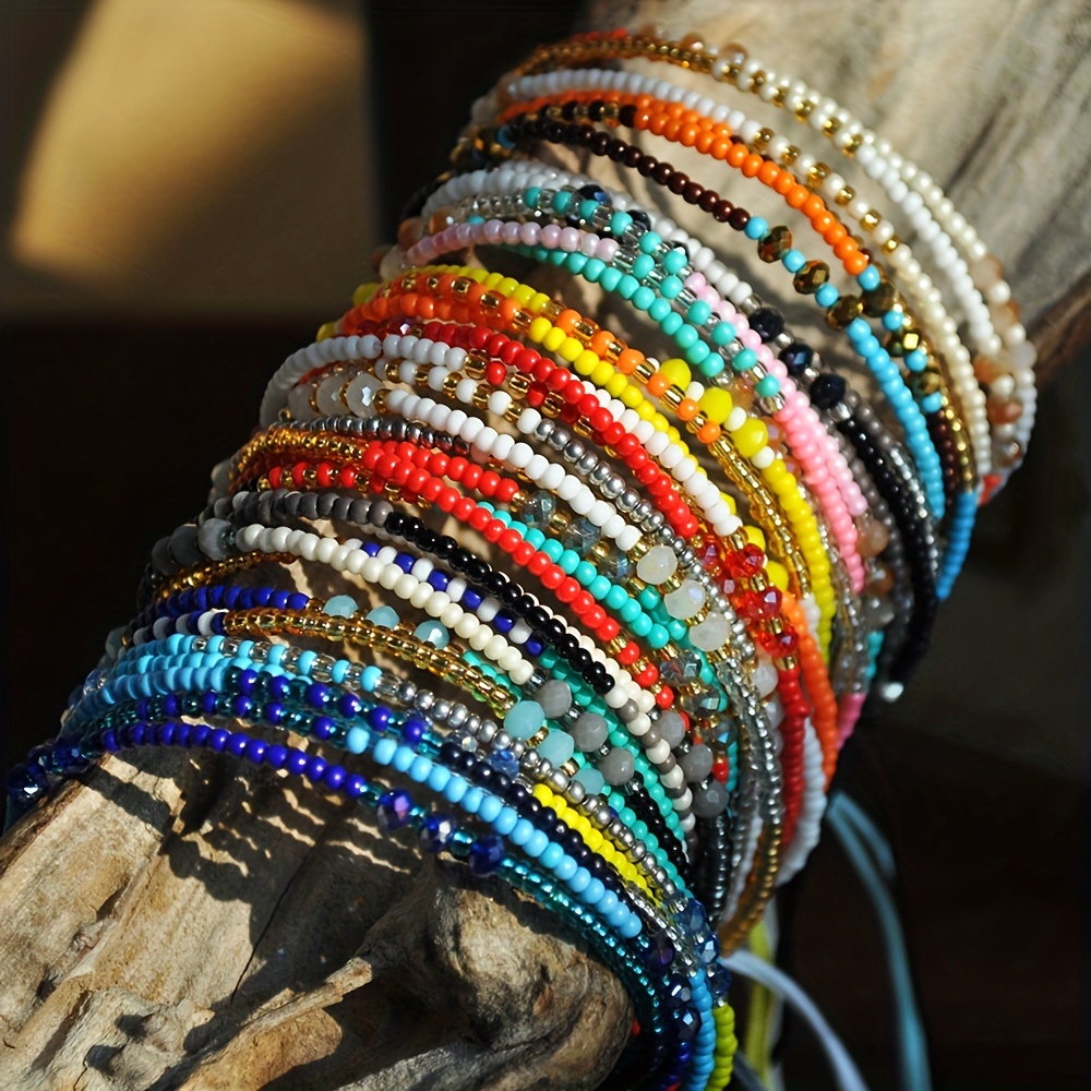 Yumfeel Bohemian Multi Layered Bracelets For Women Boho Glass Seed Beads  Bracelets Jewelry Party Gift
