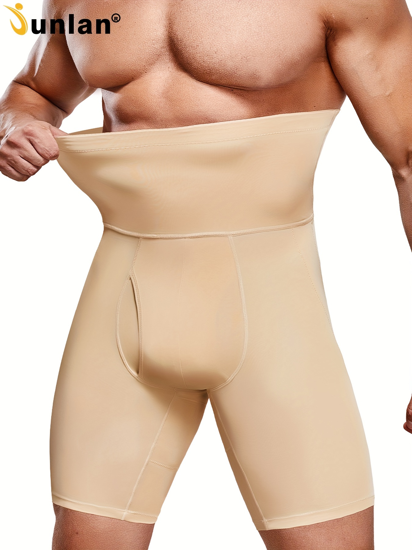 SCARBORO Men's Underwear Adjustable Waist Trainer Shorts Tummy Control  Shorts High Waist Compression Shapewear Slimming Body Shaper Underwear With