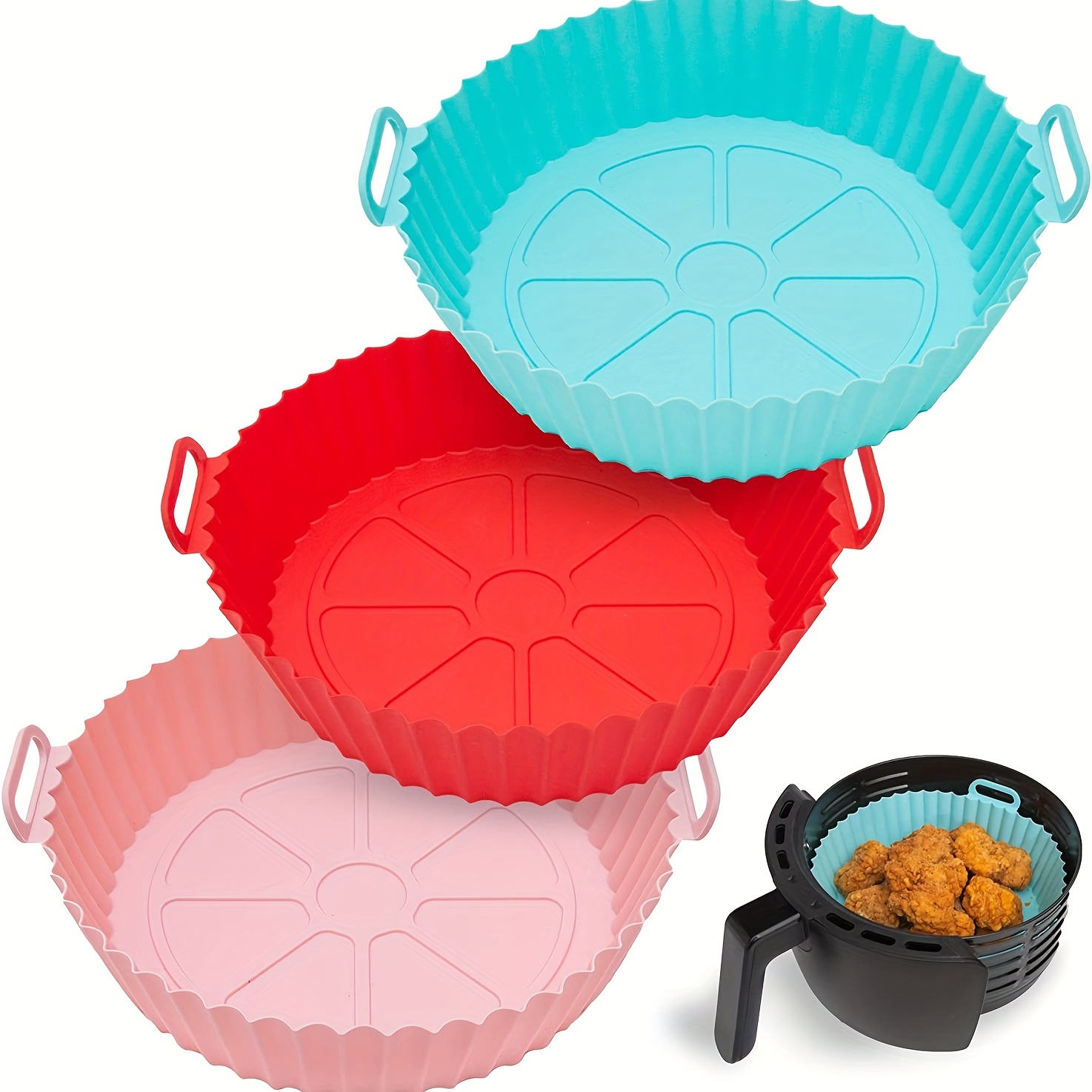 Silicone Air Fryer Liners, Round Food Safe Non Stick Air Fryer