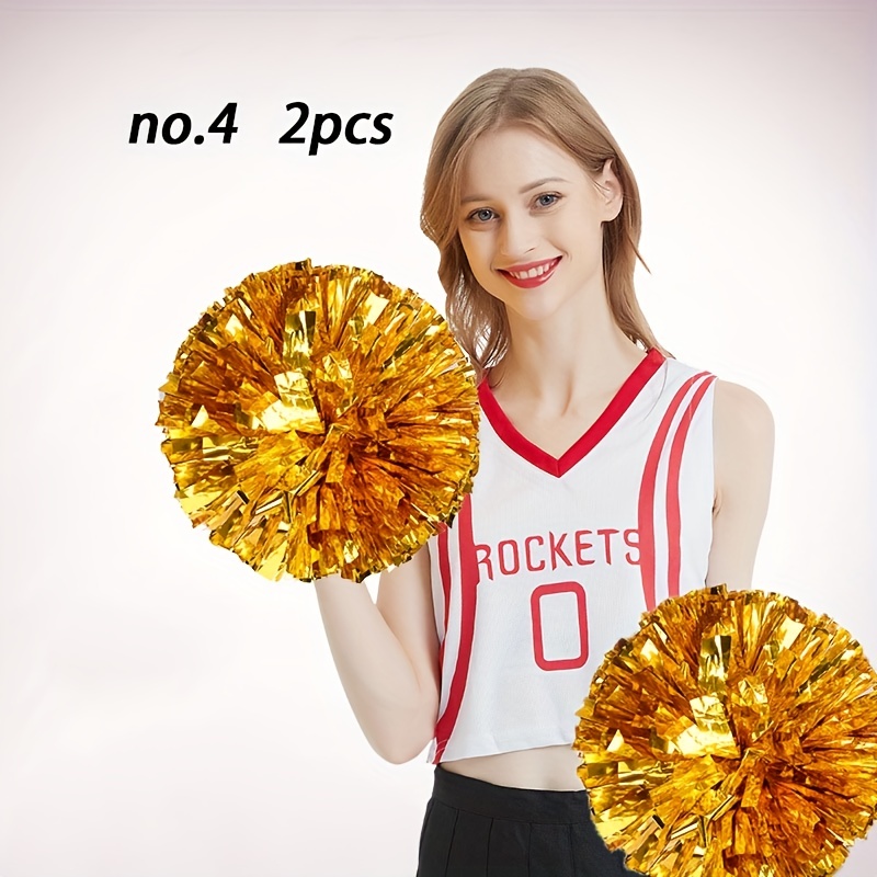 2PCS Yellow White Sports Pompoms 38CM Cheers Pompons Factory Baton Handle  Decorator Club Game Sport Victory Supplies Nonfading - AliExpress