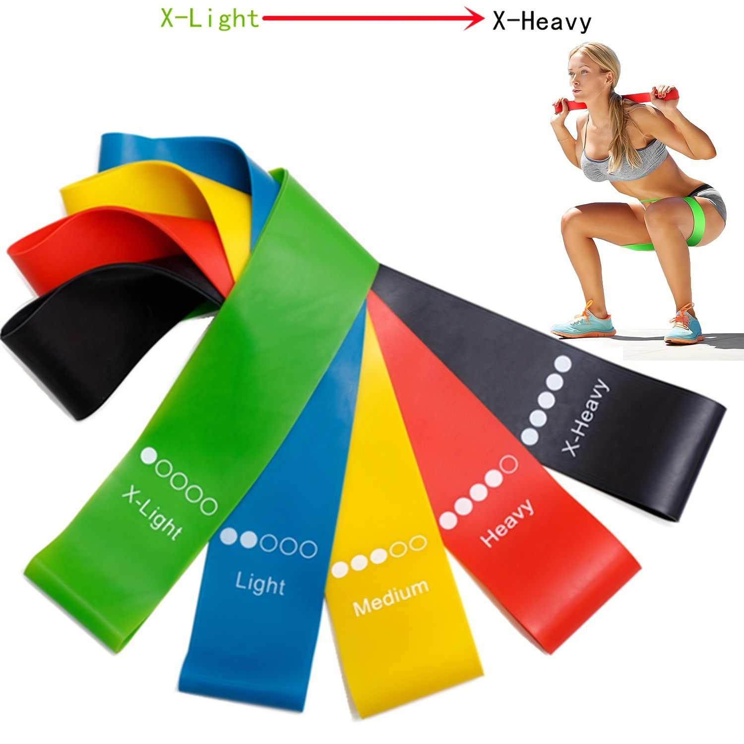 5pcs Portable Fitness Resistance Band for Thighs and Butt